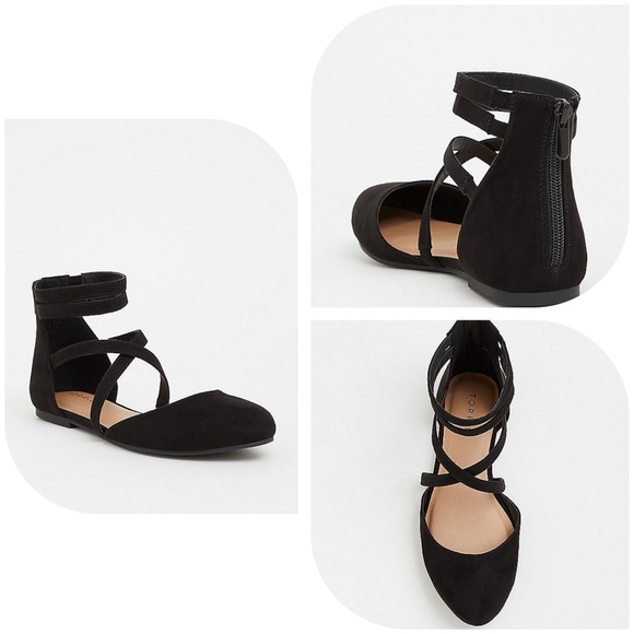 torrid Shoes - TORRID | Black Crisscross Flat (WW)